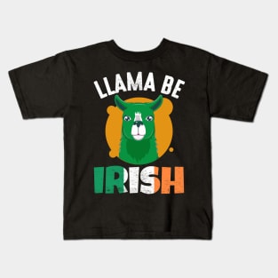 Llama Be Irish Kids T-Shirt